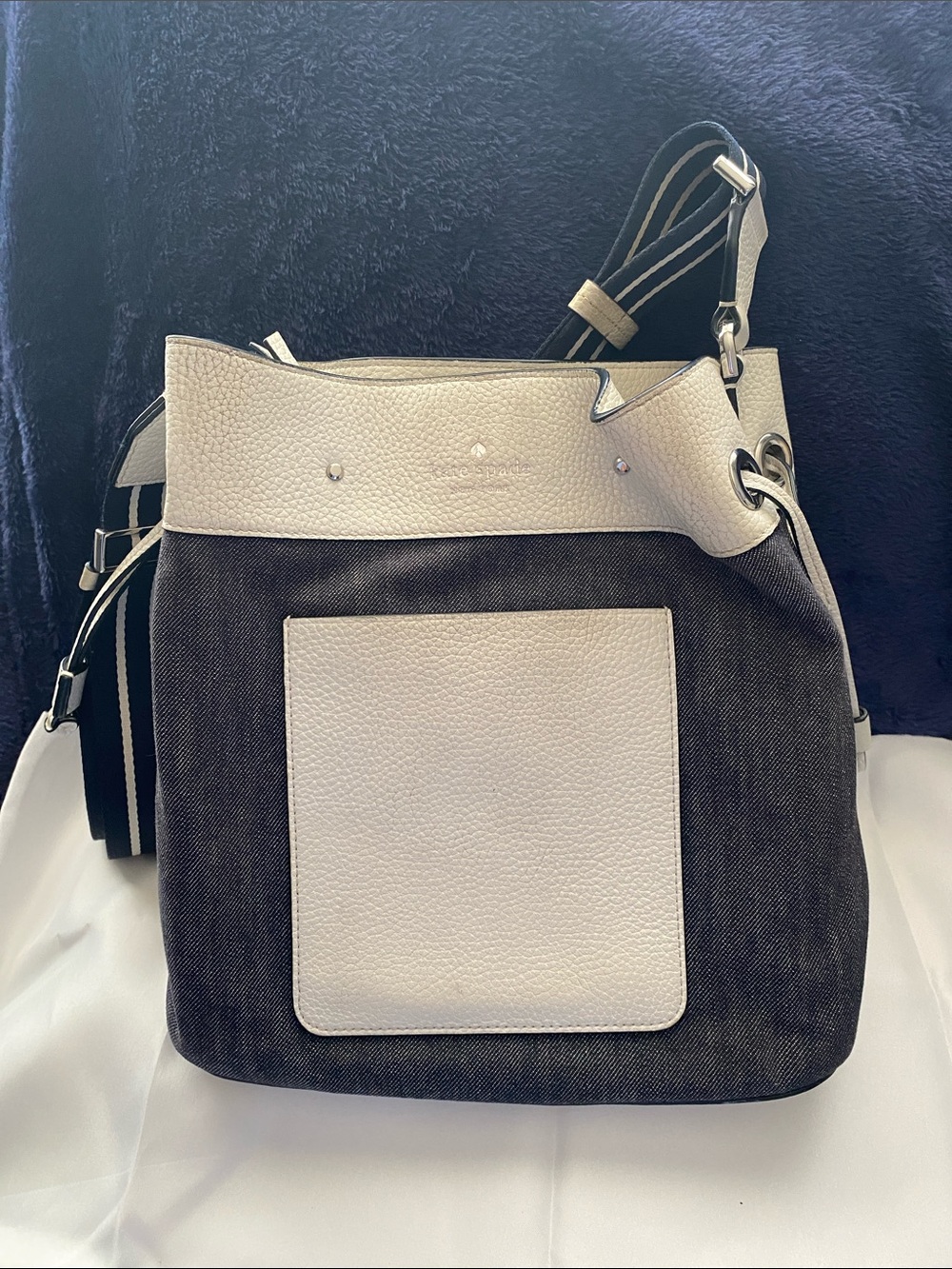 Kate Spade White Leather and Denim